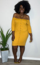 Load image into Gallery viewer, Resha Midi Dress - Mustard Size 3X
