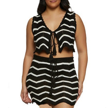 Load image into Gallery viewer, MONOCHROME WAVE KNIT 2pc Skirt Set Size 3X
