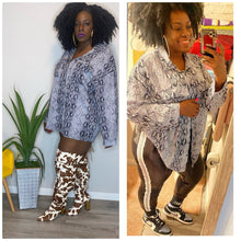 Load image into Gallery viewer, SNAKESKIN OVERSIZED SHIRT (Size 3X or 22/24)
