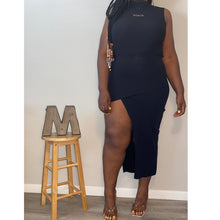 Load image into Gallery viewer, Asymmetrical Noire Midi Skirt (Large)
