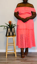 Load image into Gallery viewer, “Samantha” CORAL OFF THE SHOULDER MAXI (14/16)
