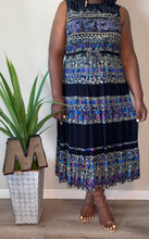 Load image into Gallery viewer, “Michele” Vintage Noire Print Pleated Dress (16)

