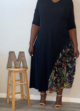 Load image into Gallery viewer, “Peeking Garden” Black Maxi Dress (2X-4X)
