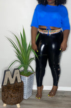 Load image into Gallery viewer, LOVE J BLUE CROP TOP (FITS UP TO 2X)
