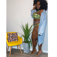 Load image into Gallery viewer, 2pc Plaid Swim Suit (Size 16/18)
