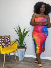 Load image into Gallery viewer, Color Burst Tube Dress (Fits up to 2X)
