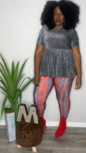 Load image into Gallery viewer, Glitter Peplum Top (2XL)
