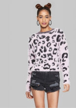 Load image into Gallery viewer, Leopard Eyelash Sweater Lilac (XXL)

