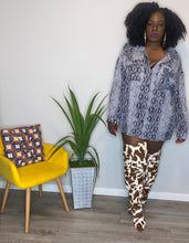 Load image into Gallery viewer, SNAKESKIN OVERSIZED SHIRT (Size 3X or 22/24)
